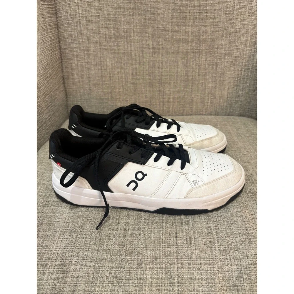 On Running The Roger Clubhouse White Black Sneakers Mens 10 3MF10640462